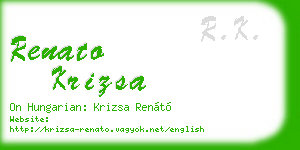 renato krizsa business card