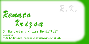renato krizsa business card